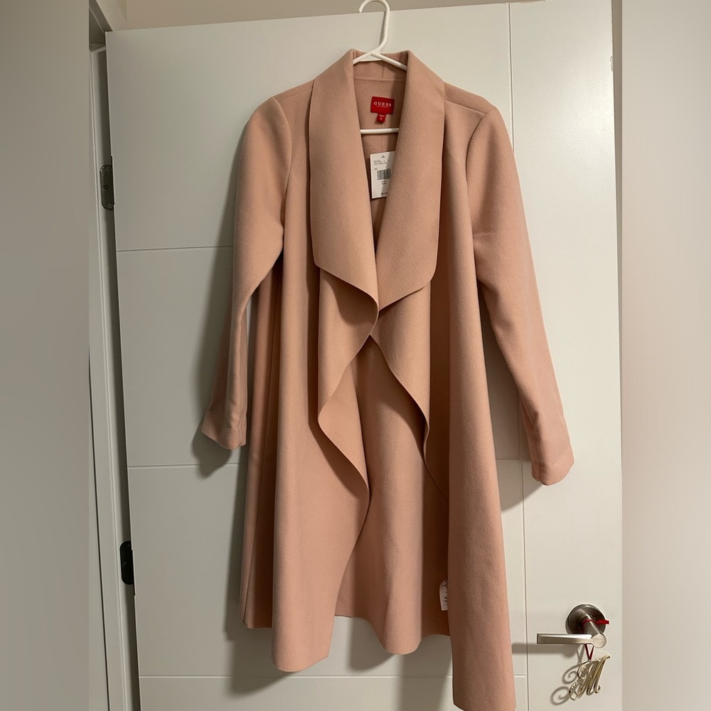 Guess baby pink capri waterfall coat brand new with tag